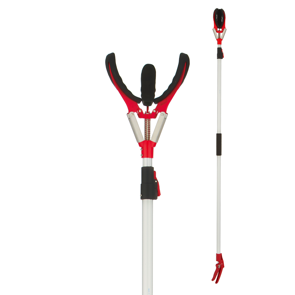 [HWASHIN] Fruit Picking Tongs S-780, 1.8~3.0M, 2-Step Length Adjustment, STEEL Core + Elastic Rubber Tongs, Ultra-light Aluminum Pole, Aluminum Handle, Harvesting Large Fruits - China OEM